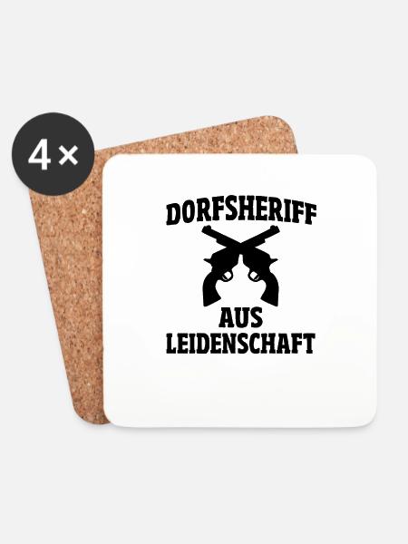 Polizist lustige Polizei Geschenk - Untersetzer (4er-Set) - Weiß