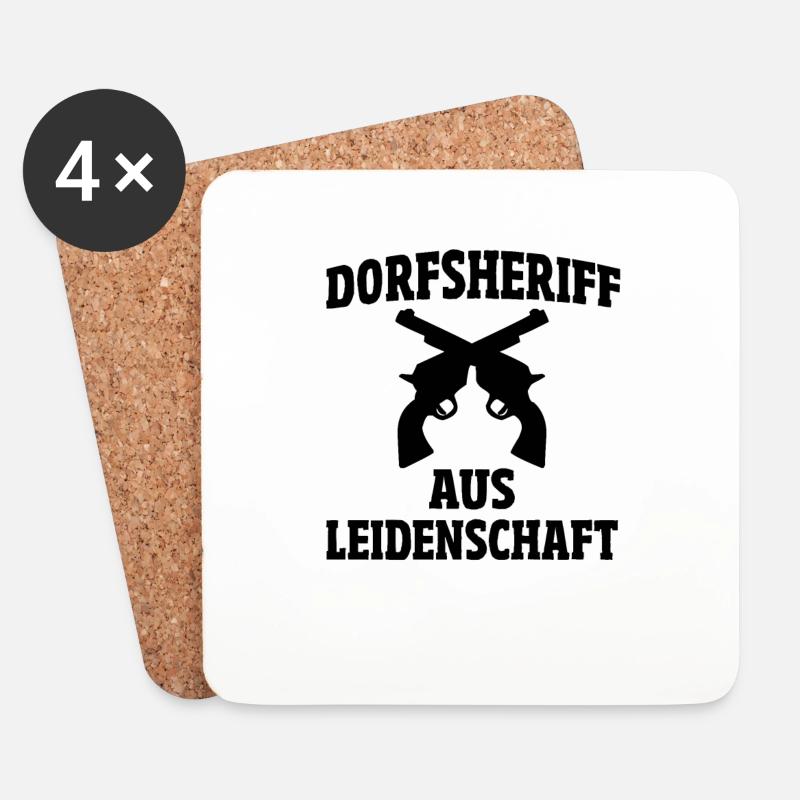Polizist lustige Polizei Geschenk - Untersetzer (4er-Set) - Weiß
