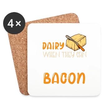 Lactose intolerance Lactose milk allergy - Coasters (set of 4) - white - Front