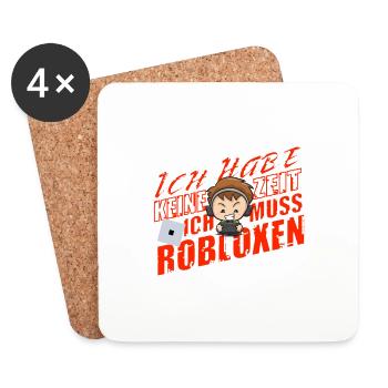 ICH HABE KEINE ZEIT ICH MUSS ROBLOXEN - Untersetzer (4er-Set) - Weiß - Vorne