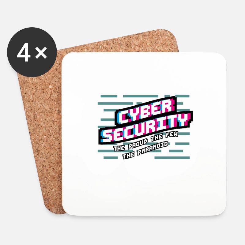 Geschenk für Hacker Programmierer Lustiger Hacker - Untersetzer (4er-Set) - Weiß