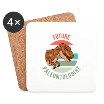 Futur paléontologue - Dessous de verre (lot de 4) - blanc - Devant