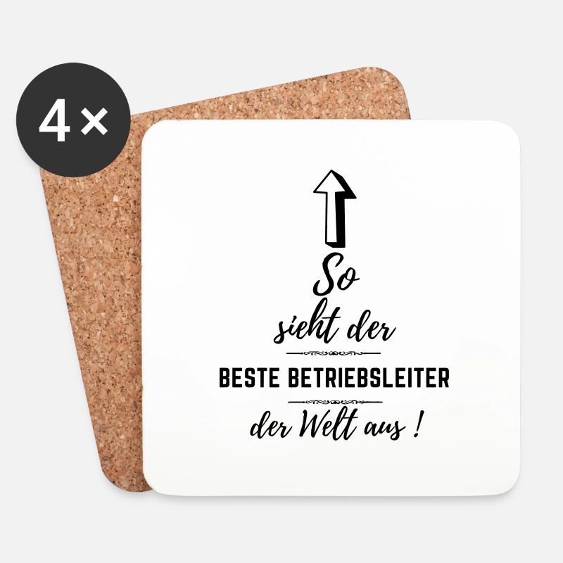 betriebsleiter Vorgesetzter ich - Untersetzer (4er-Set) - Weiß