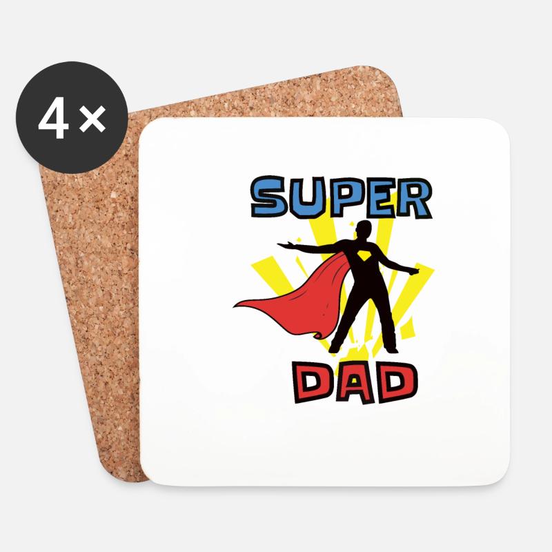 super far - Glasbrikker (sæt med 4 stk.) - hvid
