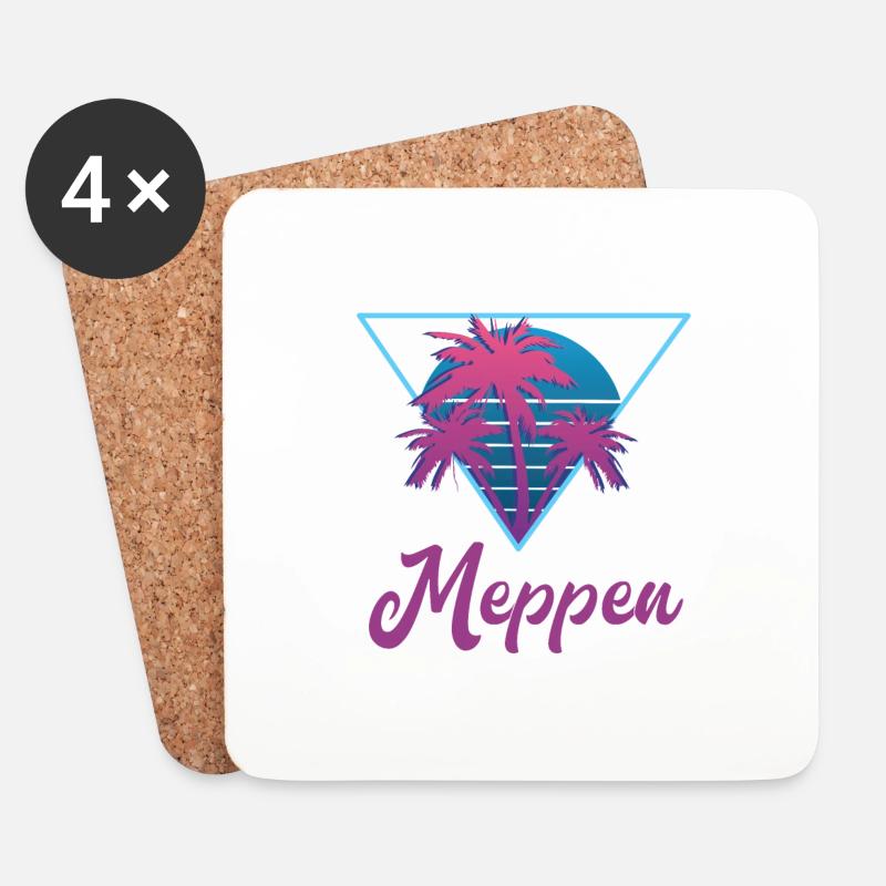 stadt meppen - Untersetzer (4er-Set) - Weiß