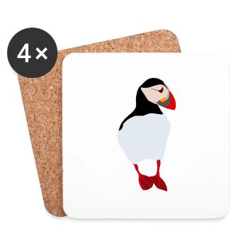 Puffin - puffin - Coasters (set of 4) - white - Front