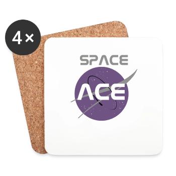 Asexquality LGBTQIA Pride NASA Space Ace Gender Co - Coasters (set of 4) - white - Front