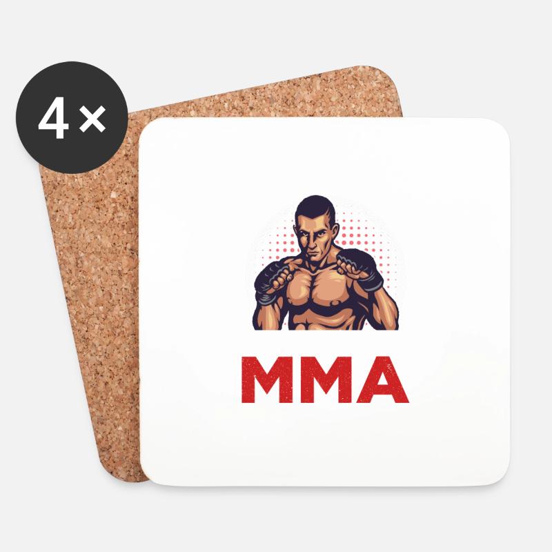 MMA - Untersetzer (4er-Set) - Weiß