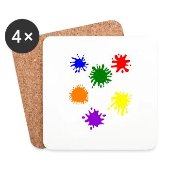 Splotches of color - Coasters (set of 4) - white - Front
