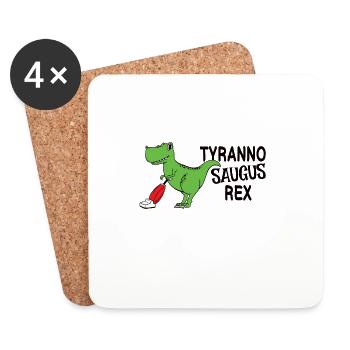 Tyranno Saugus Rex - Untersetzer (4er-Set) - Weiß - Vorne