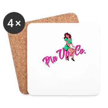 Pinup vintage rockabilly - Dessous de verre (lot de 4) - blanc - Devant