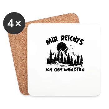 Wandern Bergsteiger Spruch Geschenk - Untersetzer (4er-Set) - Weiß - Vorne