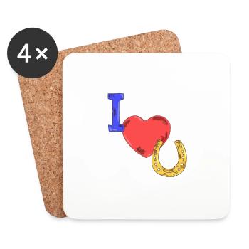 Horses gift idea - Coasters (set of 4) - white - Front