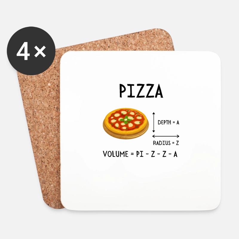 Pizza Mathe Pi Student Ingenieur Professor - Untersetzer (4er-Set) - Weiß