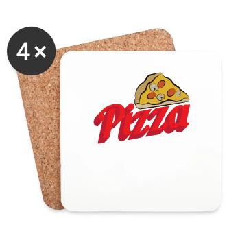 Pizza - Untersetzer (4er-Set) - Weiß - Vorne