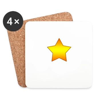 Star orange - Coasters (set of 4) - white - Front