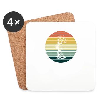 Avocat avocat avocat avocat avocat cadeau - Dessous de verre (lot de 4) - blanc - Devant