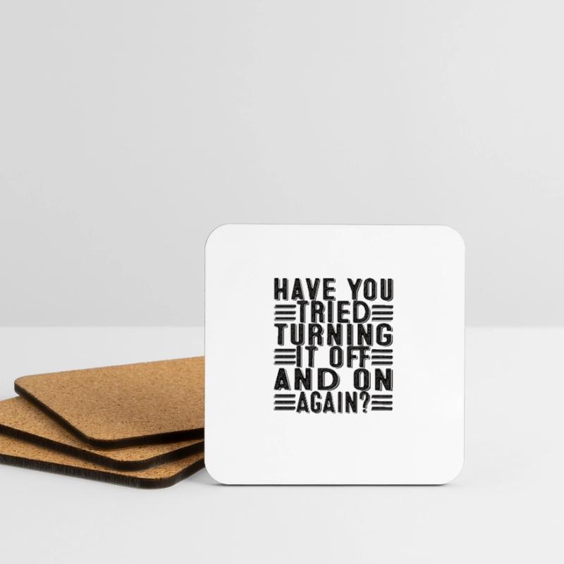 Programmer Support Tech Admin Saying Funny Coasters (set of 4)