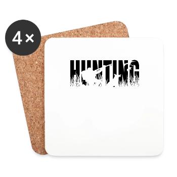 Hunt I hunter - Coasters (set of 4) - white - Front