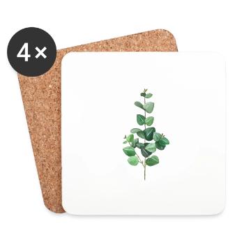Green Eucalyptus - Untersetzer (4er-Set) - Weiß - Vorne