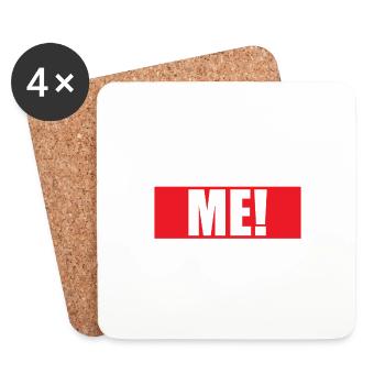 Touch Me! - Coasters (set of 4) - white - Front