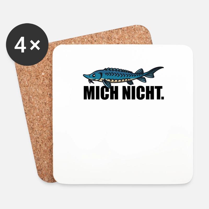 Stör Angler witzig Stör mich nicht - Untersetzer (4er-Set) - Weiß