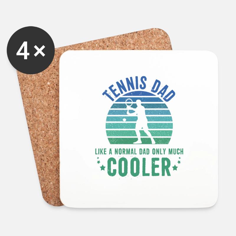 Tennis dad like a normal dad only cooler - Untersetzer (4er-Set) - Weiß