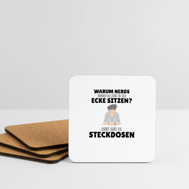 Nerds Nerd Programmierer Informatiker Computer Untersetzer (4er-Set)
