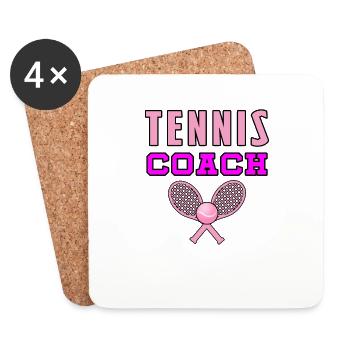 Tennis Coach - Untersetzer (4er-Set) - Weiß - Vorne