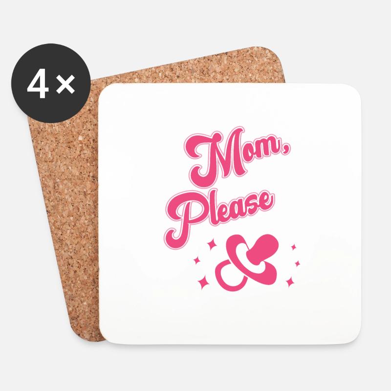 schnuller mama - Untersetzer (4er-Set) - Weiß
