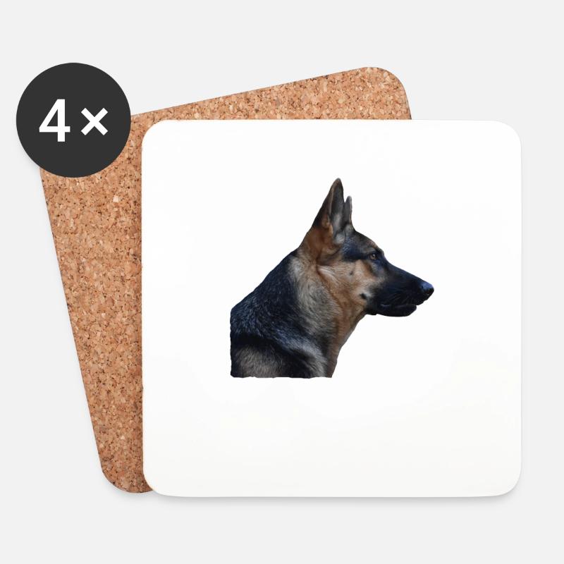 Schäferhund Shepherd Deutscher Schäferhund Hunde - Untersetzer (4er-Set) - Weiß