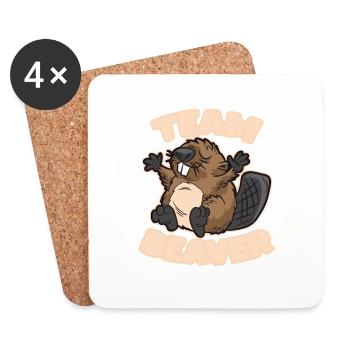 Team Beaver - Coasters (set of 4) - white - Front