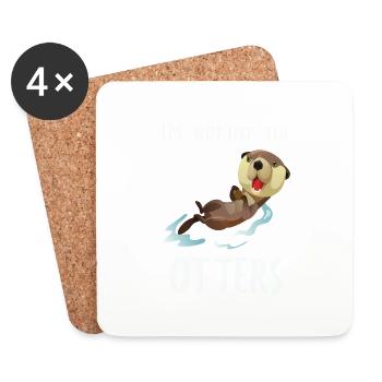 Otter i'm not like the otters otter gift - Coasters (set of 4) - white - Front