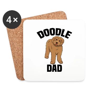 Labradoodle Goldendoodle Dad Vater - Untersetzer (4er-Set) - Weiß - Vorne