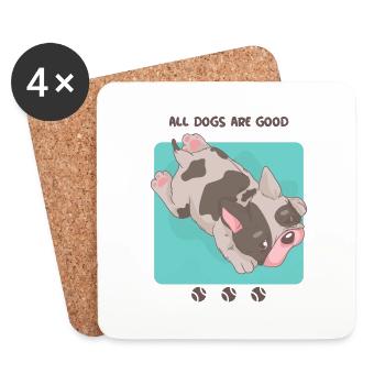 All Dogs are good - Coasters (set of 4) - white - Front