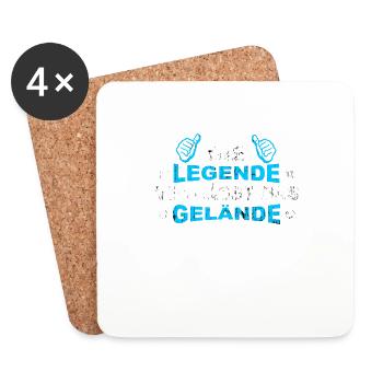Die Legende verlässt das Gelände - Untersetzer (4er-Set) - Weiß - Vorne