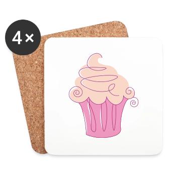 Cupcake - Untersetzer (4er-Set) - Weiß - Vorne