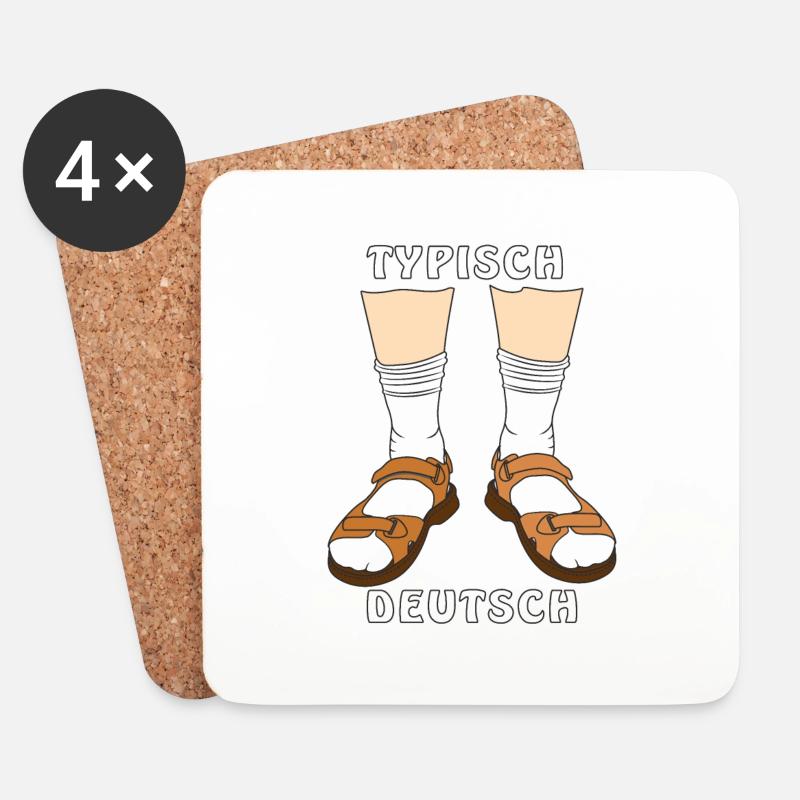 TYPISCH DEUTSCH - Untersetzer (4er-Set) - Weiß