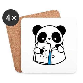 Ophthalmologist Optical Panda - Coasters (set of 4) - white - Front