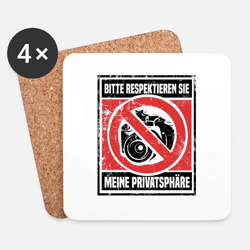 Privatsphäre Internet Datenschutzbeauftragter - Untersetzer (4er-Set) - Weiß