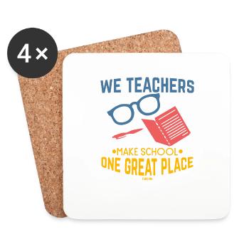 Teacher - Coasters (set of 4) - white - Front