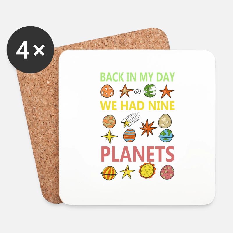 planets - Dessous de verre (lot de 4) - blanc