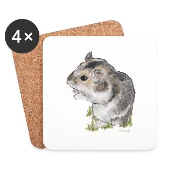 Wester Hamster - Coasters (set of 4) - white - Front