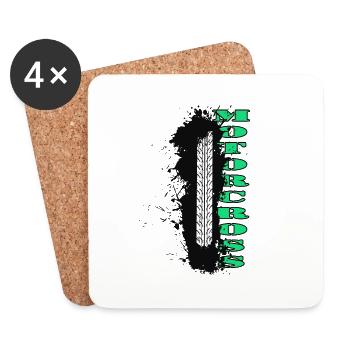 motorcross frein de la piste de burnout moto enduro - Dessous de verre (lot de 4) - blanc - Devant