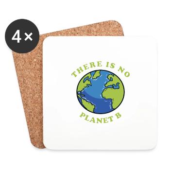 There is no Planet B - Coasters (set of 4) - white - Front