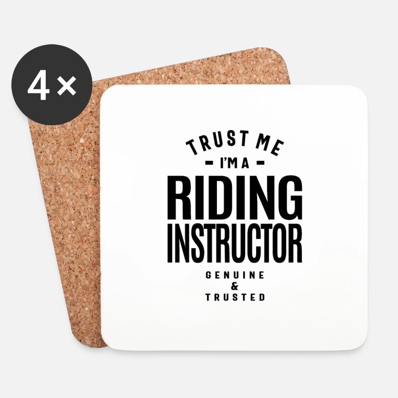 Reitlehrer Geschenk lustige Job-Titel - Untersetzer (4er-Set) - Weiß