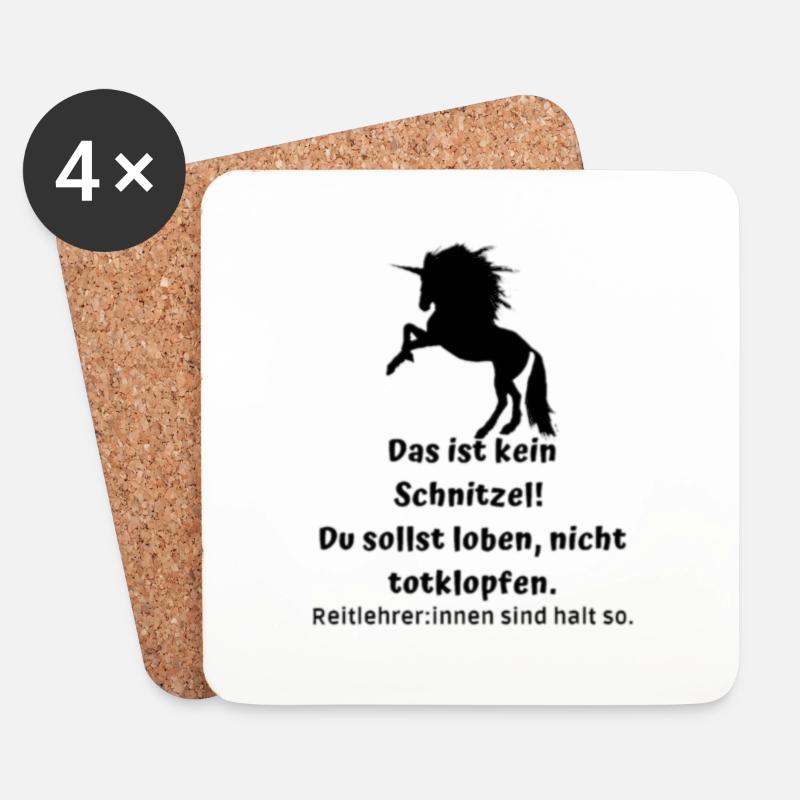 Loben, nicht totklopfen! - Untersetzer (4er-Set) - Weiß
