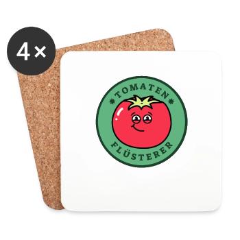 Tomaten Flüsterer - Untersetzer (4er-Set) - Weiß - Vorne