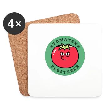 Tomaten Flüsterer - Untersetzer (4er-Set) - Weiß - Vorne