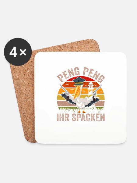 Moin Nordsee Ostfriesland - Untersetzer (4er-Set) - Weiß